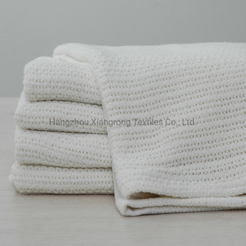 100% Cotton Cullular Weave Thermal Blanket Hospital Blanket Cellular Blanket