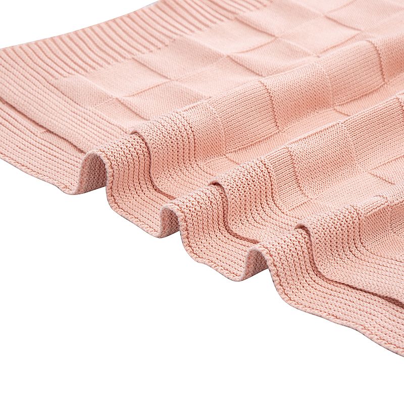 100% Gots Certified Organic Cotton Knitted Baby Shawl New Born Blanket Baby Blanket