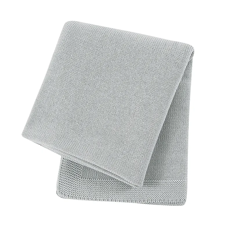 100% Gots Certified Organic Cotton Knitted New Born Blanket Baby Blanket