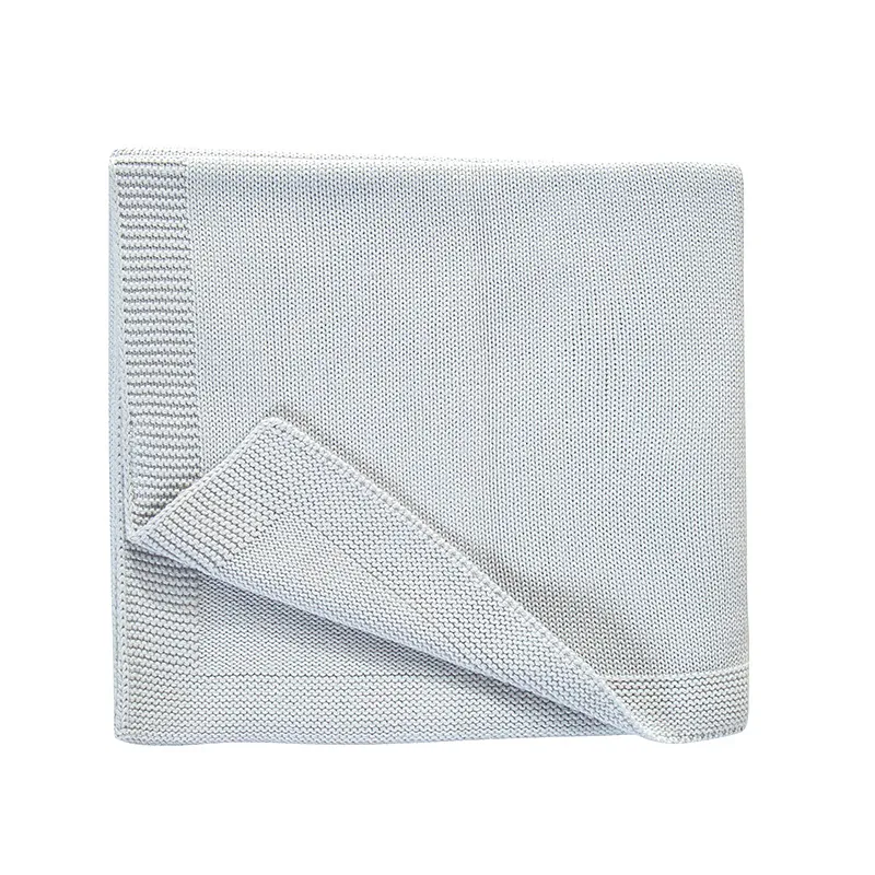100% Gots Certified Organic Cotton Knitted New Born Blanket Baby Blanket