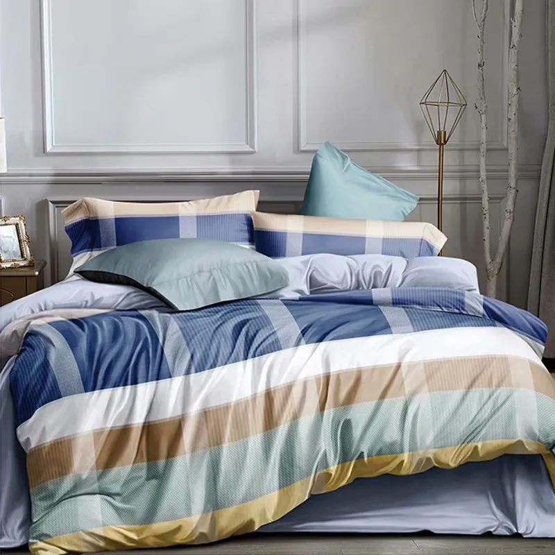 130GSM Luxury Soft Brushed Peach Skin Microfiber Polyester Queen King Size Comforter Set