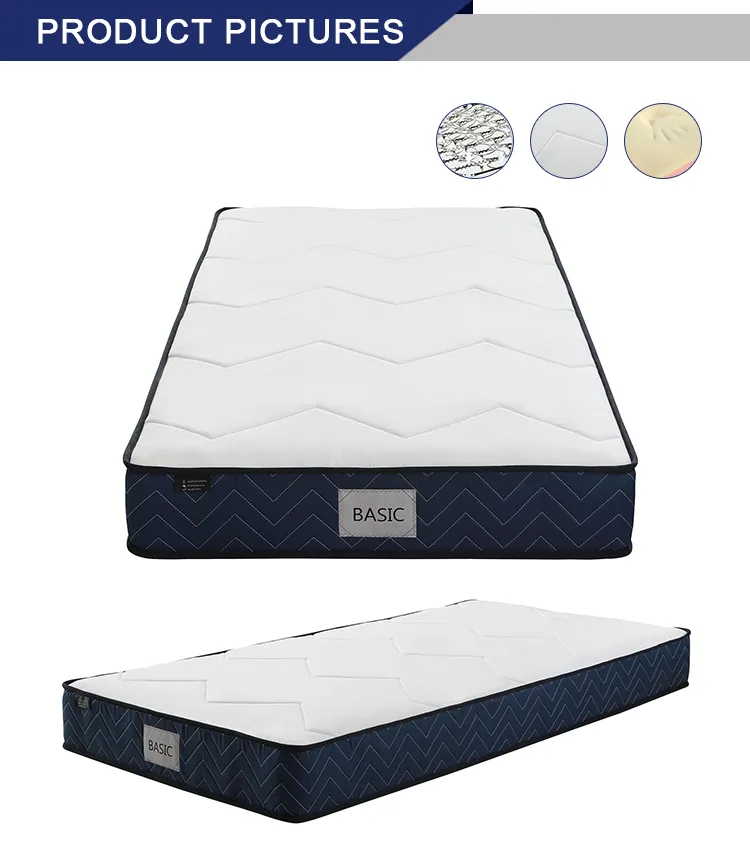 8 Inch Plush Tight Top Certipur-Us Certified Rolling Inner King Size Mattress Single Spring Bed Mattress