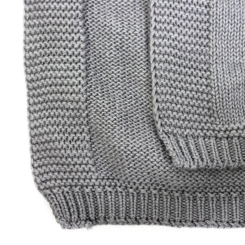 80X100cm Super Soft 100 Cotton 3D  Rabbit Knitted Baby  Blanket 