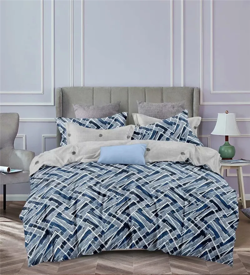 90GSM Wholesale Home Comforter Bedding Set Flower Printed Duvet Cover Set with Hundreds Ready Designs