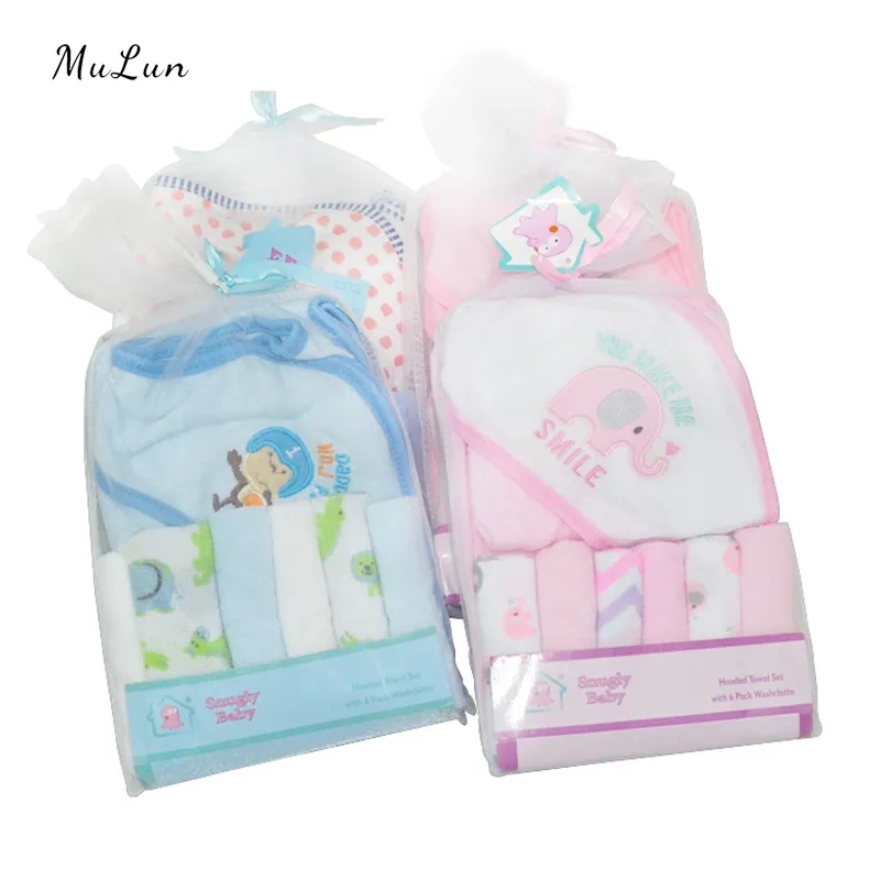Baby Bath Towel Cute Character Square Hooded Towel Newborn Blanket Bedding Baby Stuff for Newborns