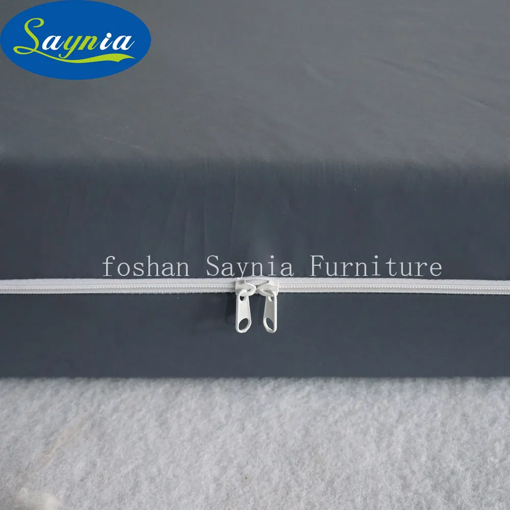 Blue PVC Waterproof High Density Foam Mattress with Zipper