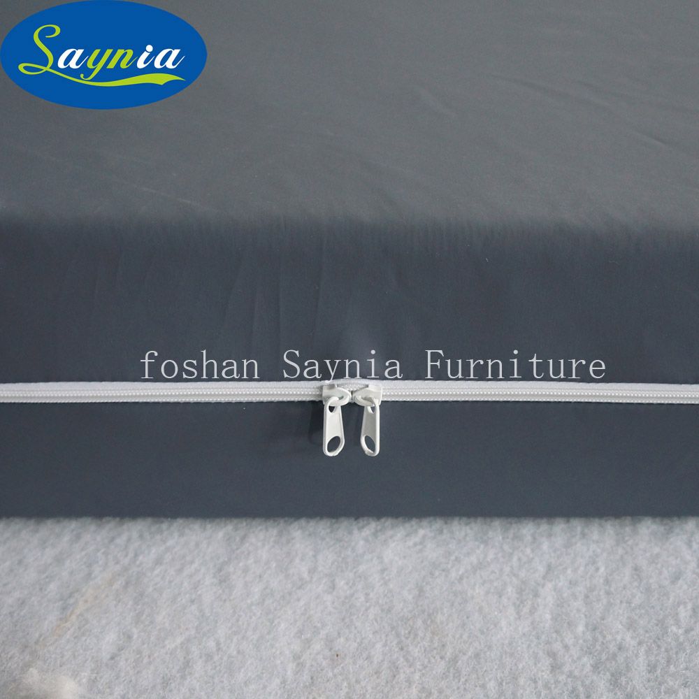 Blue PVC Waterproof High Density Foam Mattress with Zipper