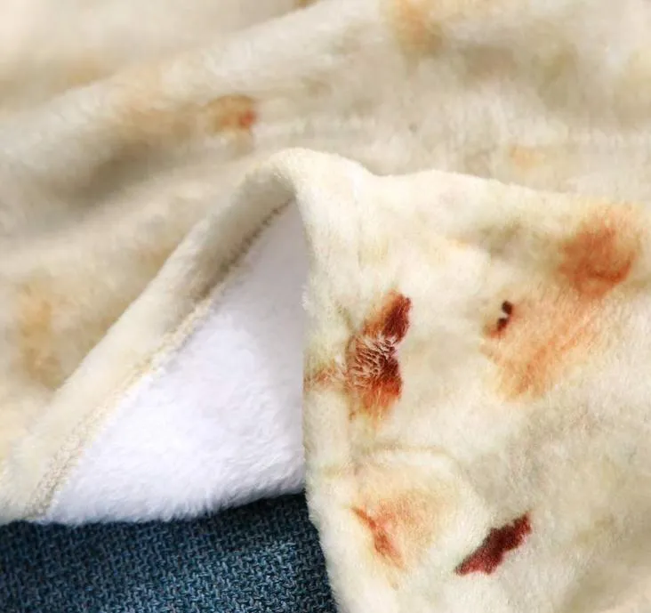 Burrito Tortilla Swaddle Novelty Blanket with Hat Super Soft