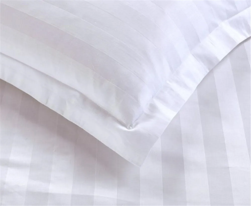 Cheap Price Duvet Cover Set Satin Stripe Wholesale Hotel Bedding