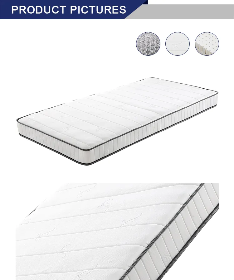China Factory Customized 10" Medium Firm Smooth 3zone High Density Foam Mattress