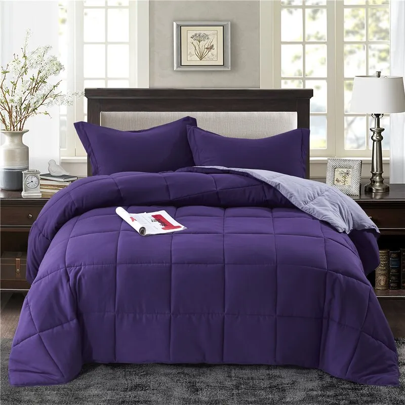 COMFLIVE Microfiber Down Alternative Lightweight Comforter Set 3pieces