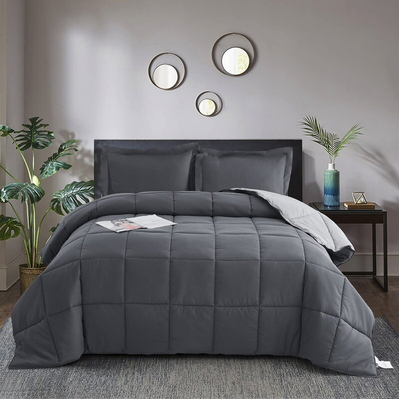 COMFLIVE Microfiber Down Alternative Lightweight Comforter Set 3pieces