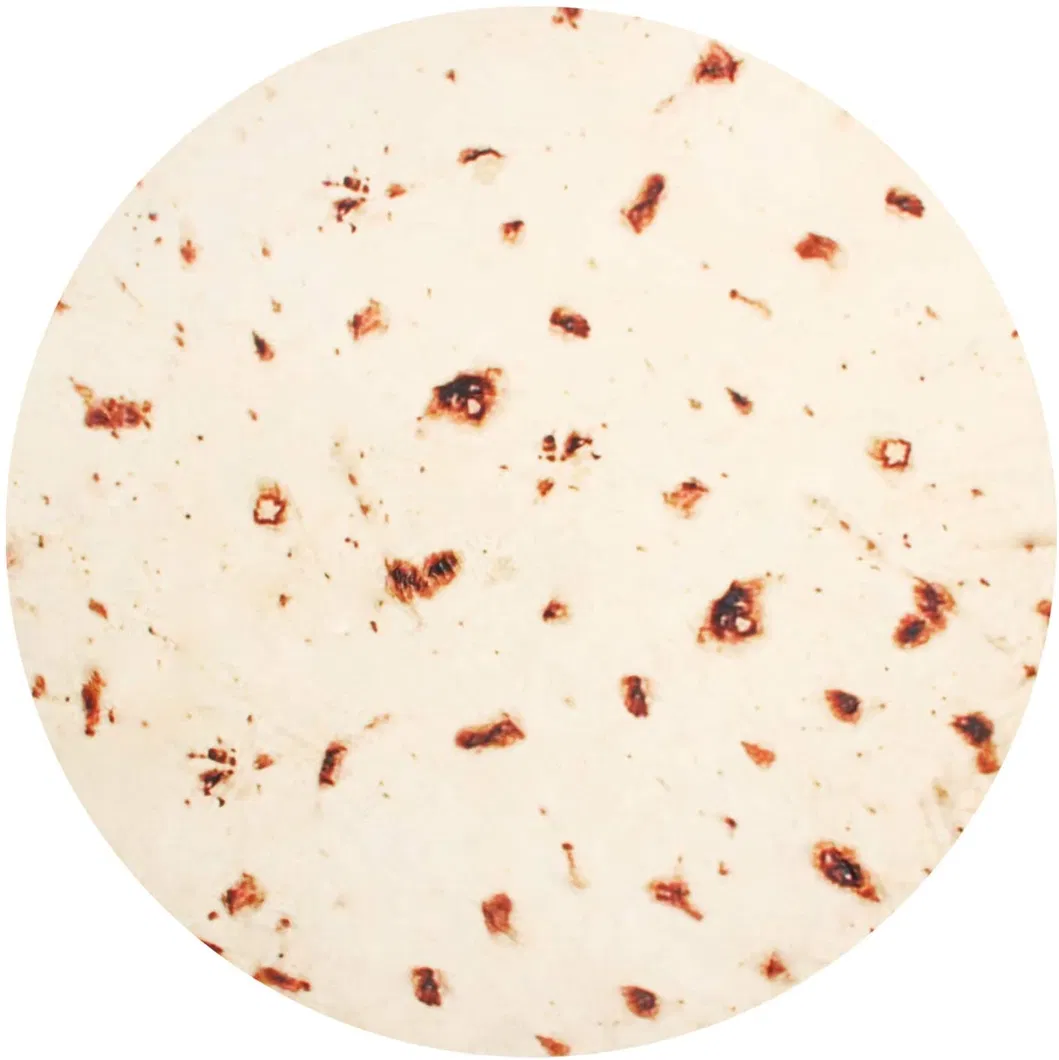 Custom Design Portable Wearable Flannel Fleece Round Burrito Pizza Blanket