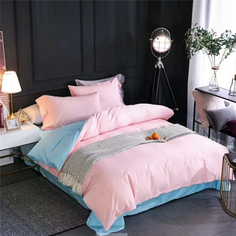 Double Side Solid Color Bedding Set/ Bed Linens/ Bedsheet