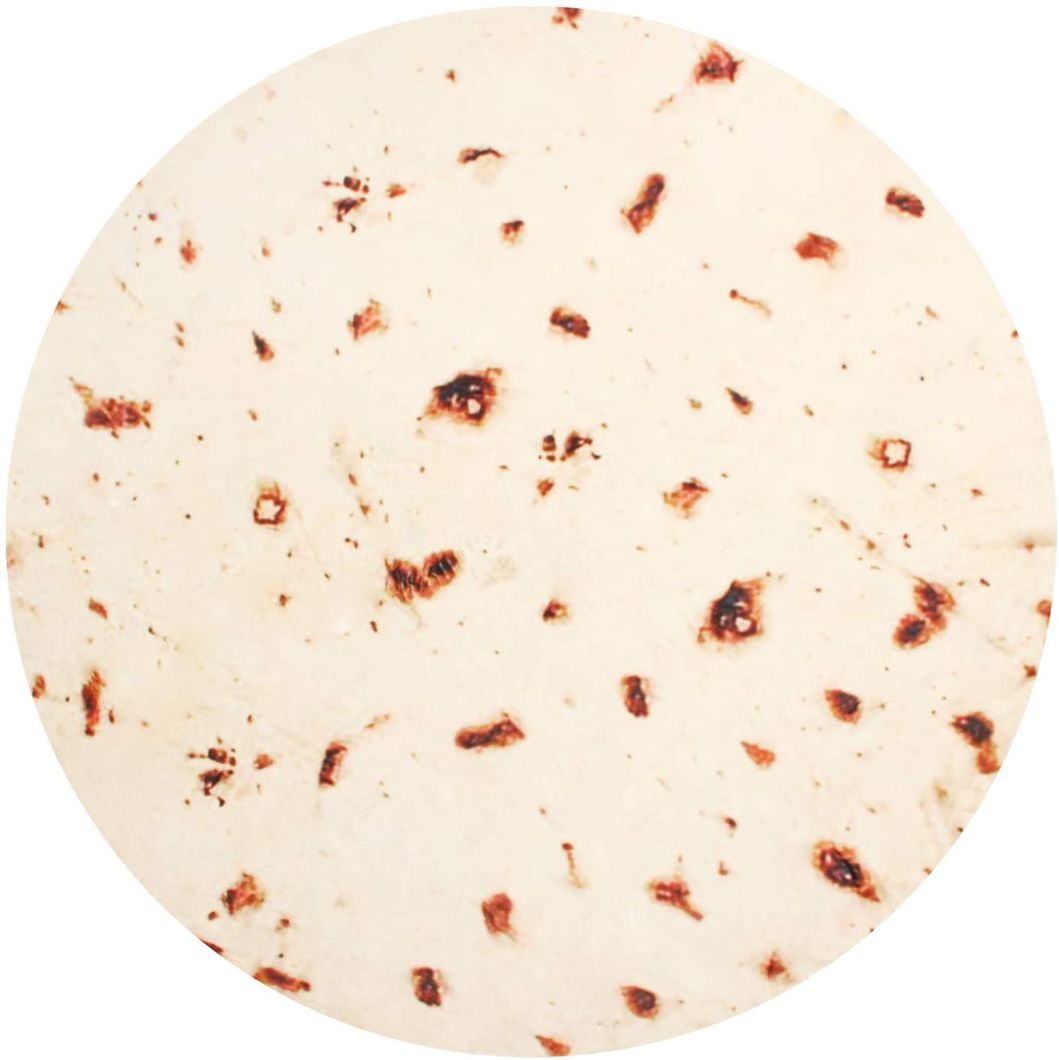 Factory Directly Supply Portable Wearable Flannel Fleece Burrito Round Shape Picnic Blanket