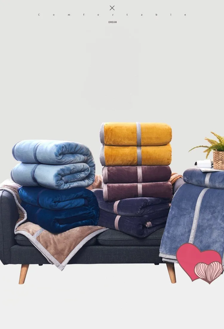 Flannel, Polar Fleece, Lambskin and Other Single-Layer and Double-Layer Blankets in Various Colors and Sizes