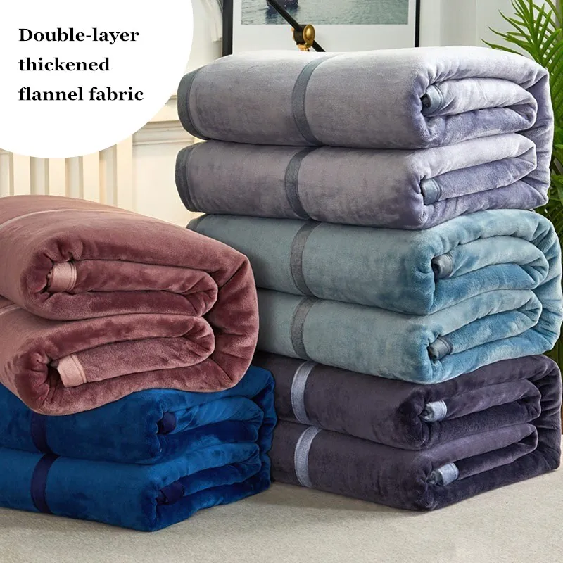 Flannel, Polar Fleece, Lambskin and Other Single-Layer and Double-Layer Blankets in Various Colors and Sizes