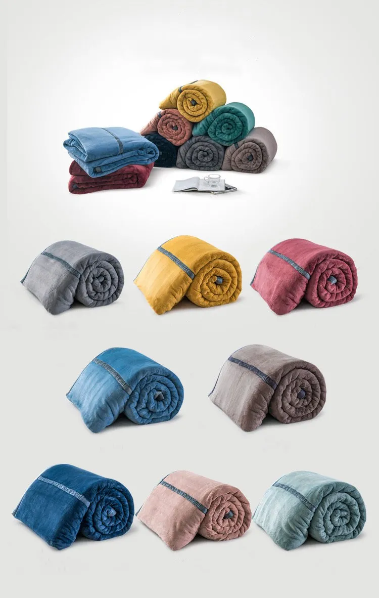 Flannel, Polar Fleece, Lambskin and Other Single-Layer and Double-Layer Blankets in Various Colors and Sizes