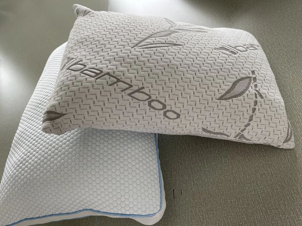 Hilton Hotel Custom Shaped Ergonomic Gel Cooling Polyurethane Sleep Bed Neck Shredded Memory Foam Pillow