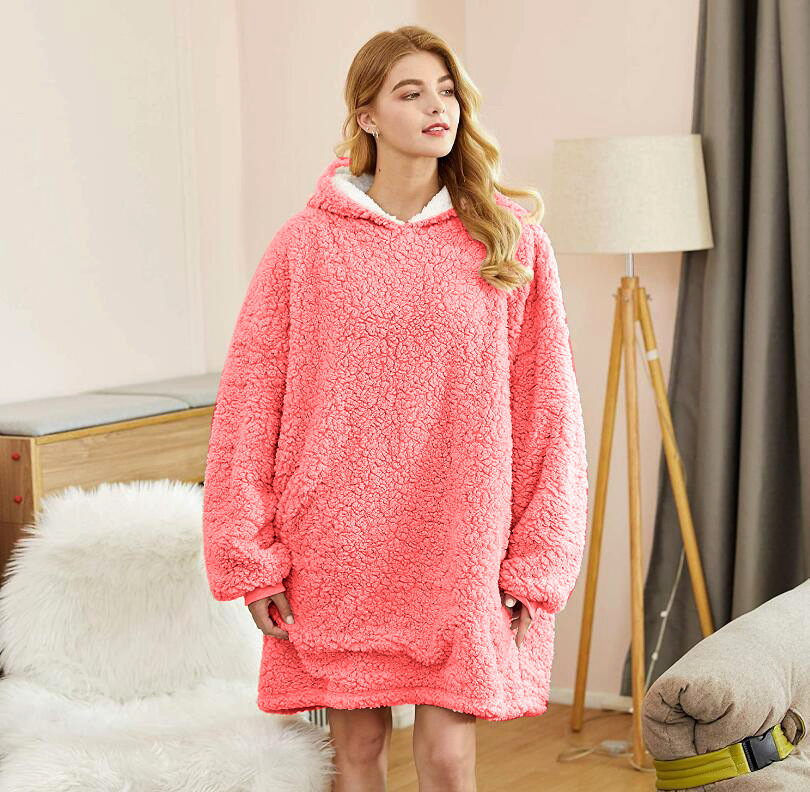 Hoodies Sweatshirt Blanket with Long Sleeves TV Blanket Hoody Hooded Flannel Wearable Blanket