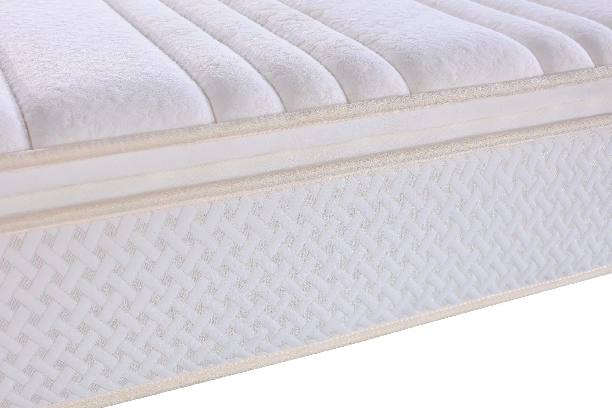 Hotel Bed Bedding Furniture Single Size Euro Top Pocket Spring Mattress