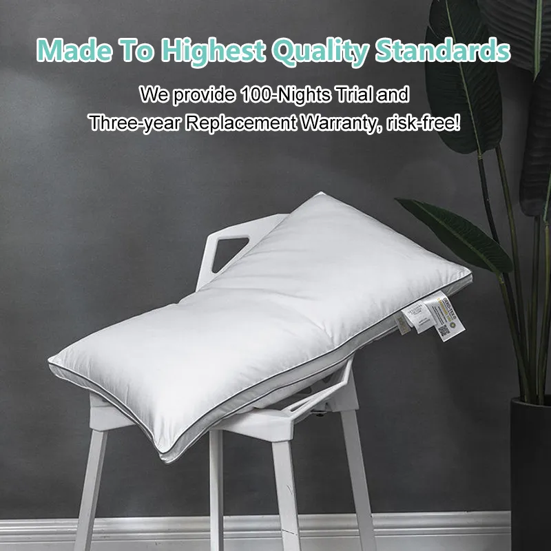Hotel Linen Cotton Stuffer Hilton Pillow Ultra Soft Polyester Queen Size