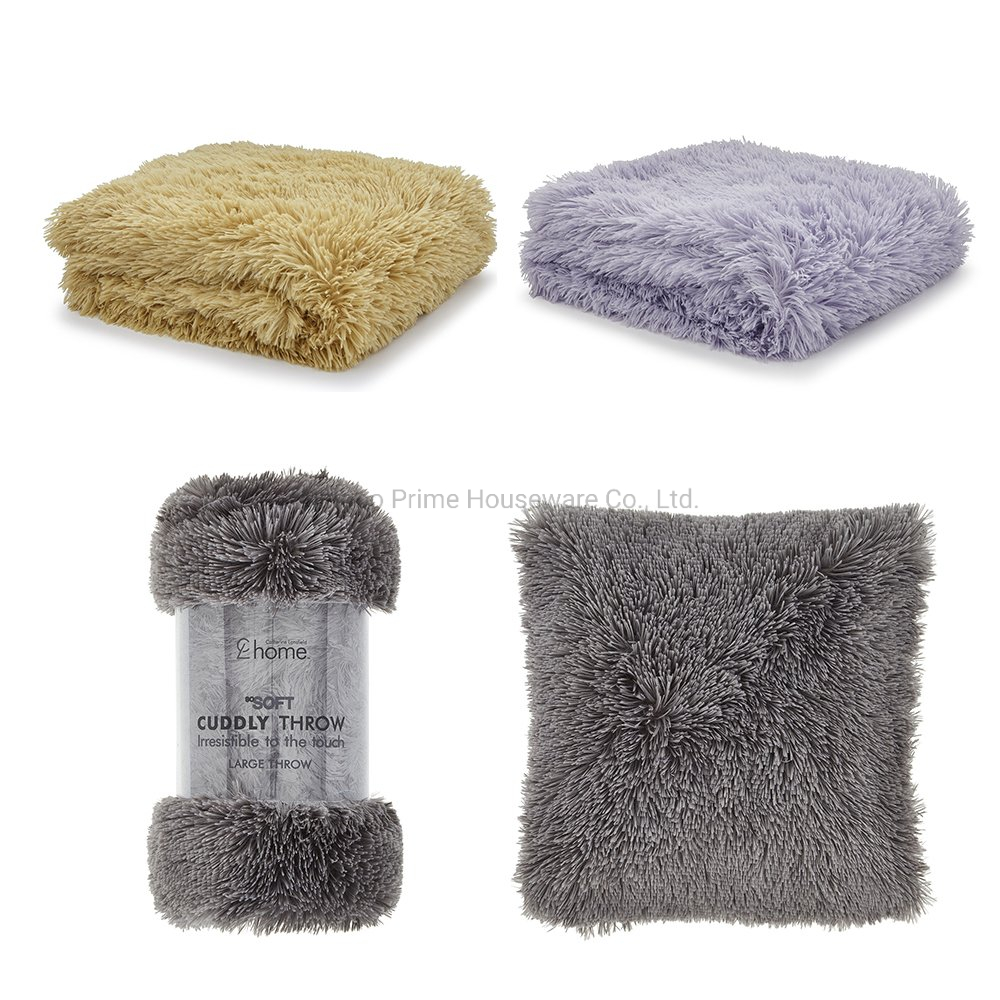 Luxury Cuddly Fur Sofa Bed Throw Blanket or Cushion Cover Shaggy Cuddly Soft Lounge Shaggy Carpet