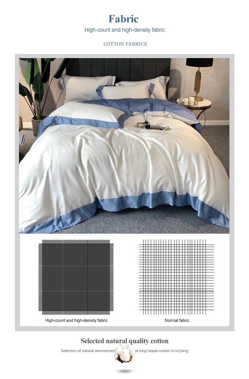 Modern Design Sheraton Hotel Linen 3PCS Double Bed Sheet Comfortable Cotton