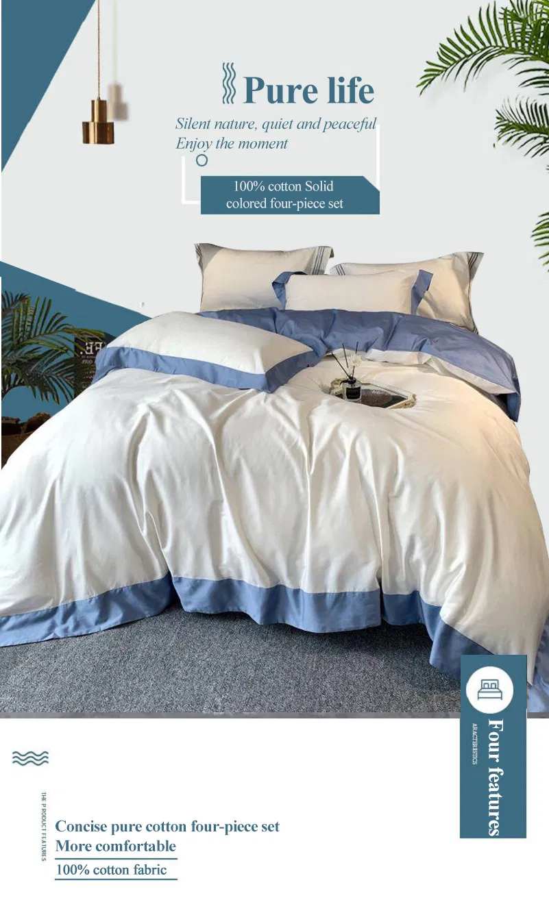 Modern Design Sheraton Hotel Linen 3PCS Double Bed Sheet Comfortable Cotton
