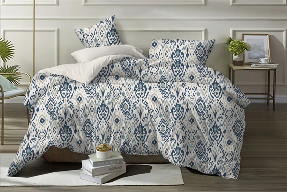 Modern Style 4 PCS Cotton Bed Sheet Printed Bedding Comforter Bed Sheet Bedding Sheet Set