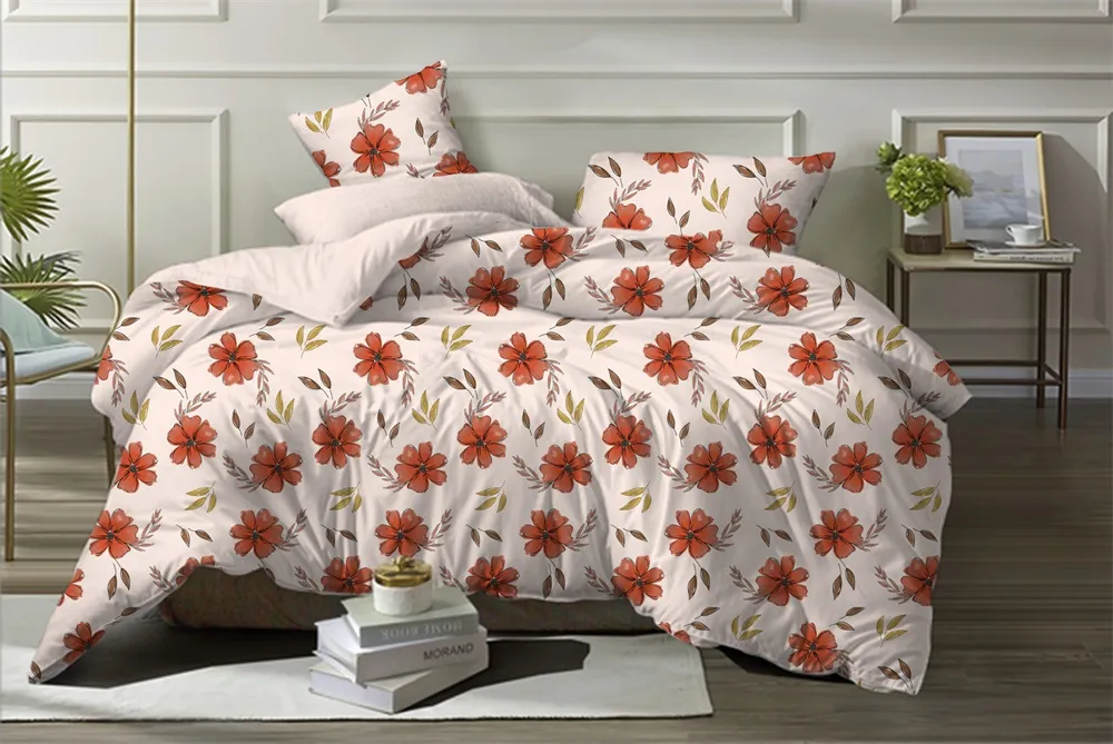 Modern Style 4 PCS Cotton Bed Sheet Printed Bedding Comforter Bed Sheet Bedding Sheet Set