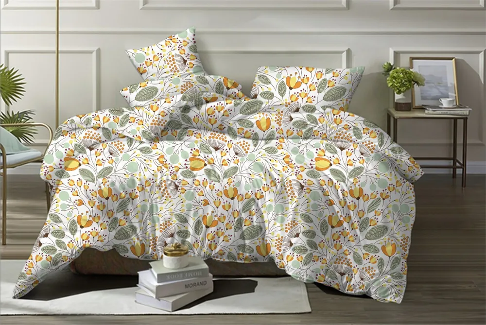 Modern Style 4 PCS Cotton Bed Sheet Printed Bedding Comforter Bed Sheet Bedding Sheet Set