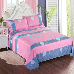 Modern Style Soft Brushed Cotton Feeling Printed Polyester Bedding Bed Sheet Cheaper 3PC