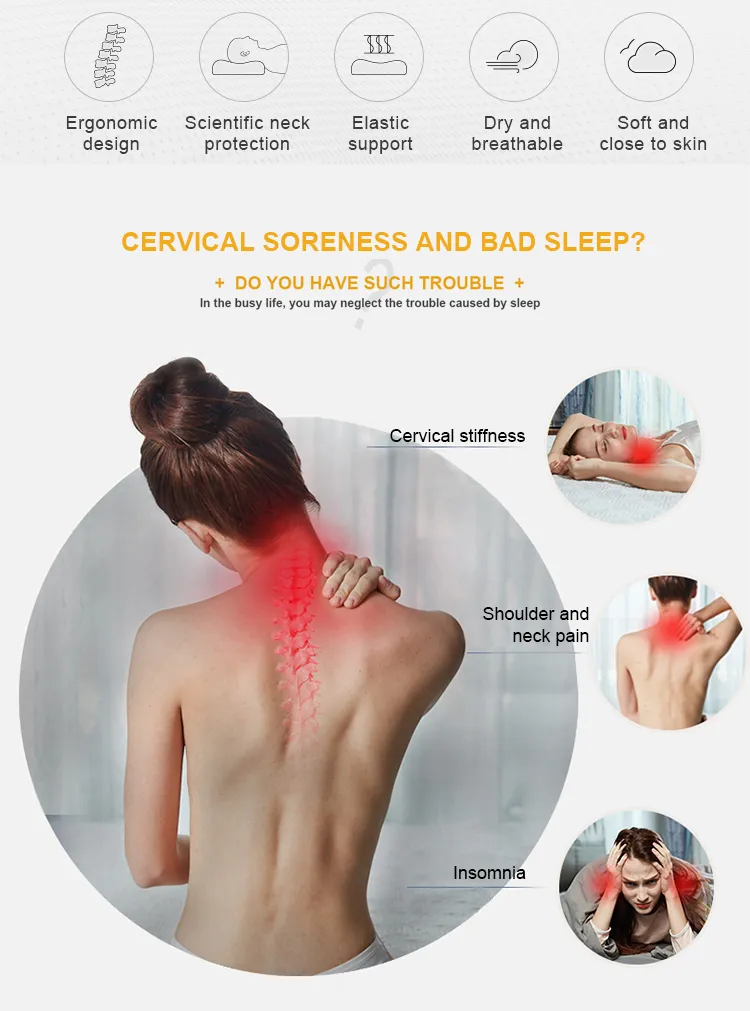 Multi Function Cervical Contour Memory Foam Pillow with Foldable Anti-Apnea