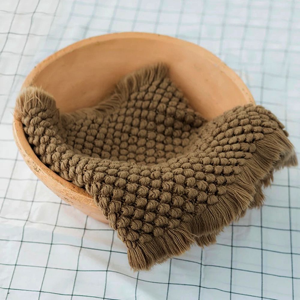 Newborn Photography Knitted Blanket Bebe Background Photo Shoot Studio Props Shower Gift 37X160cm