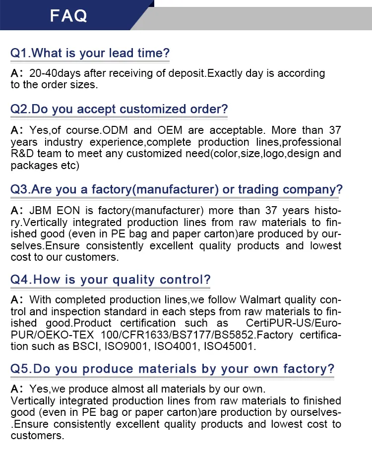 Oblong Head Memory Foam Pillows with High Quality