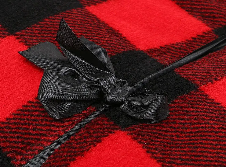 Plaid Sleeved Microplush Blanket TV Sofa Warm Snuggle Fleece Blanket