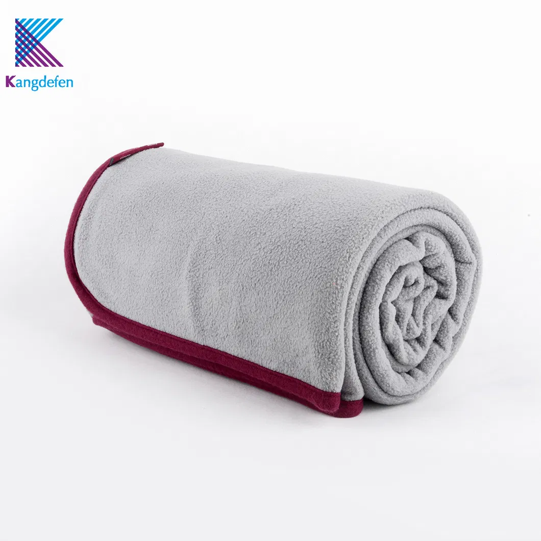 Polyester RPET Recyclable Fleece Blanket for Airplane with Grs Certificate