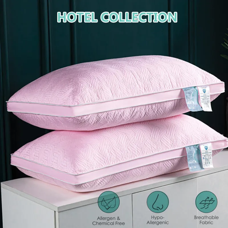 Premium Hotel Washable Filled Pillow Hypoallergenic Relief Migraine
