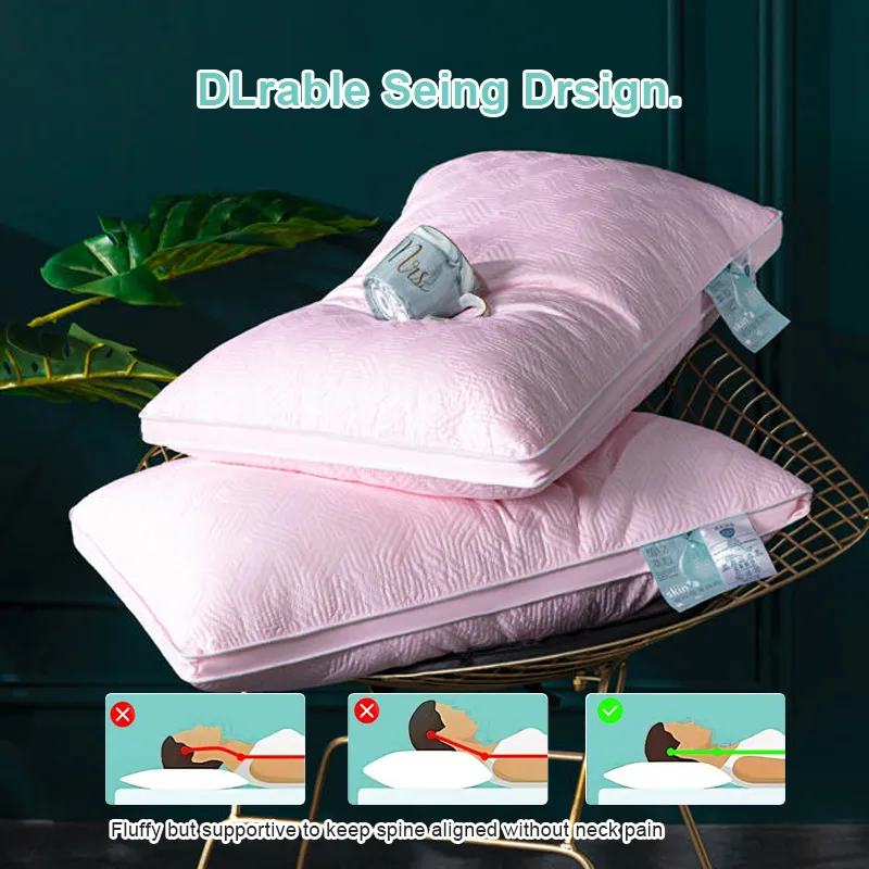 Premium Hotel Washable Filled Pillow Hypoallergenic Relief Migraine