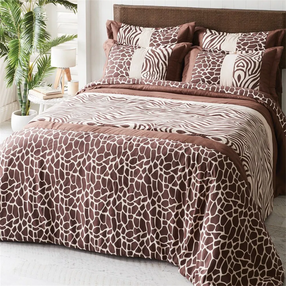Printed Bedspread Bedspread Bed Linen One-Piece Cotton Mattress Cover Non-Slip Fixed Cotton Bedspread