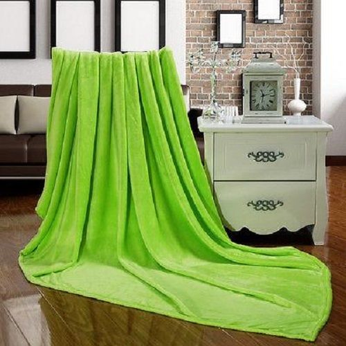 Solid Colors Plush Mink Fleece Bed Sofa Throw Blanket