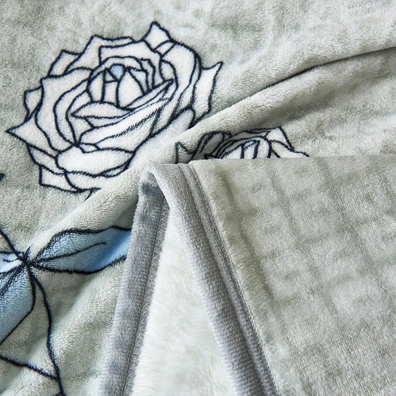 Ultra-Soft 100% Polyester No Pilling Floral Blankets
