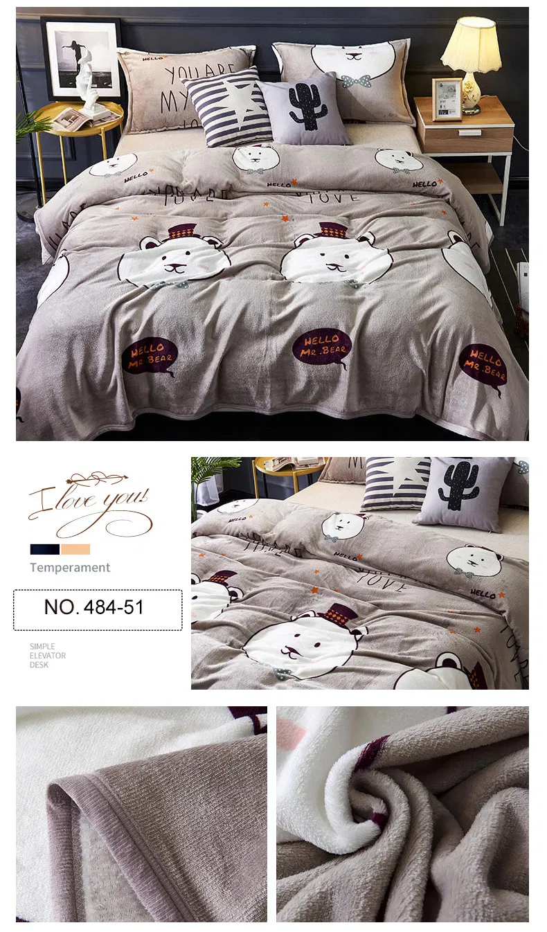 Ultra-Soft 100% Polyester No Pilling Floral Blankets