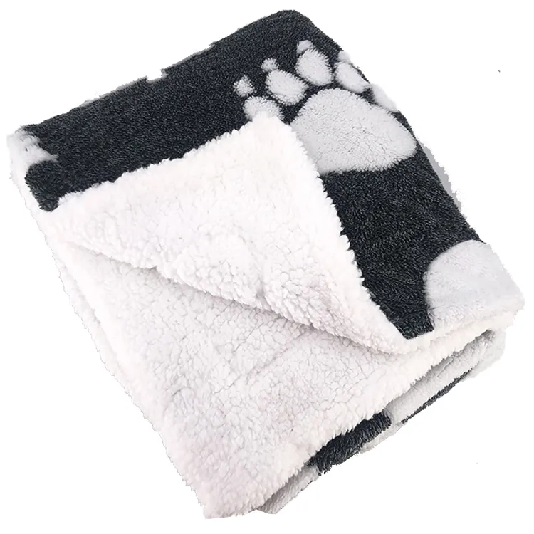 Warm and Comfortable Sofa Blanket of Bear Reversible Sherpa Melange Fluffy Fleece Blanket