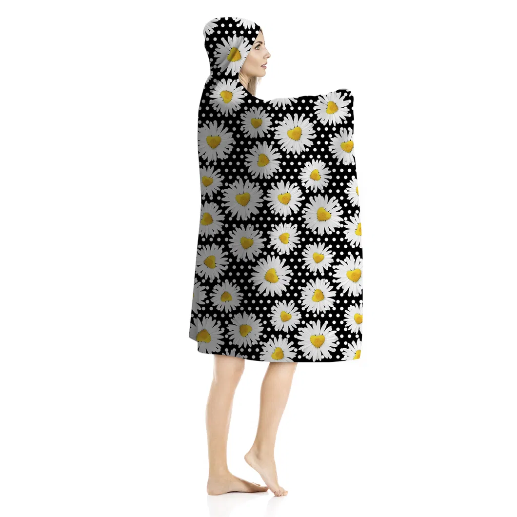 Wearable with Berber Fleece Bed Dots Adult Hooded Sweatshirt