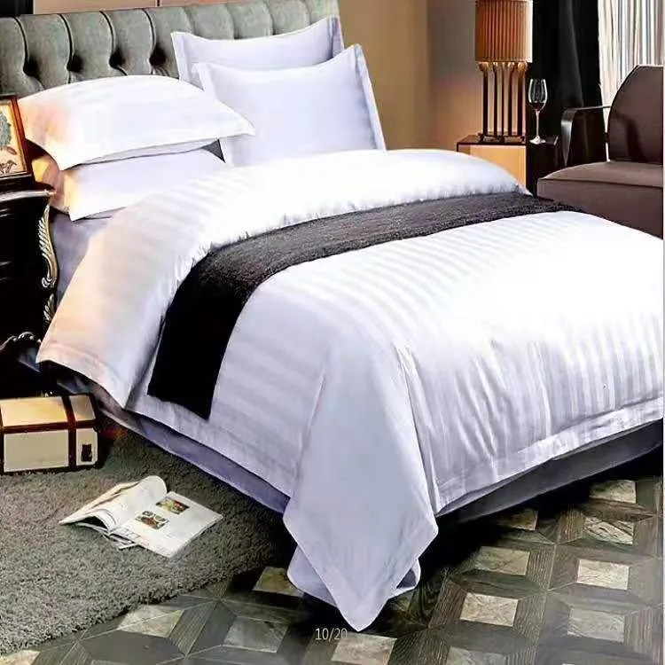 White Hotel Room Linens 330tc High Quality Bedsheets Duvet Covers