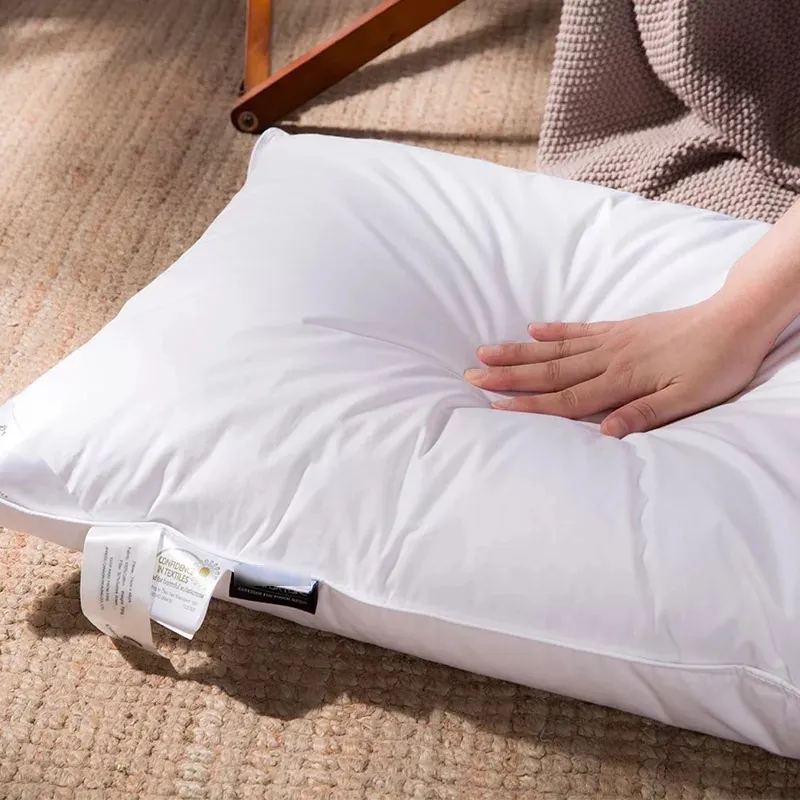 Wholesale Hotel Luxury White Goose 100% Cotton Bed Pillow