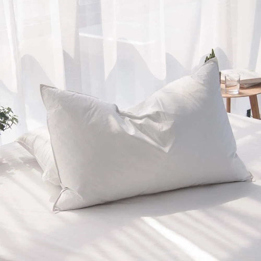 Wholesales Premium Quality 50% White Goose Down 50% White Goose Feather Hotel Bedroom Neck Pillow Insert